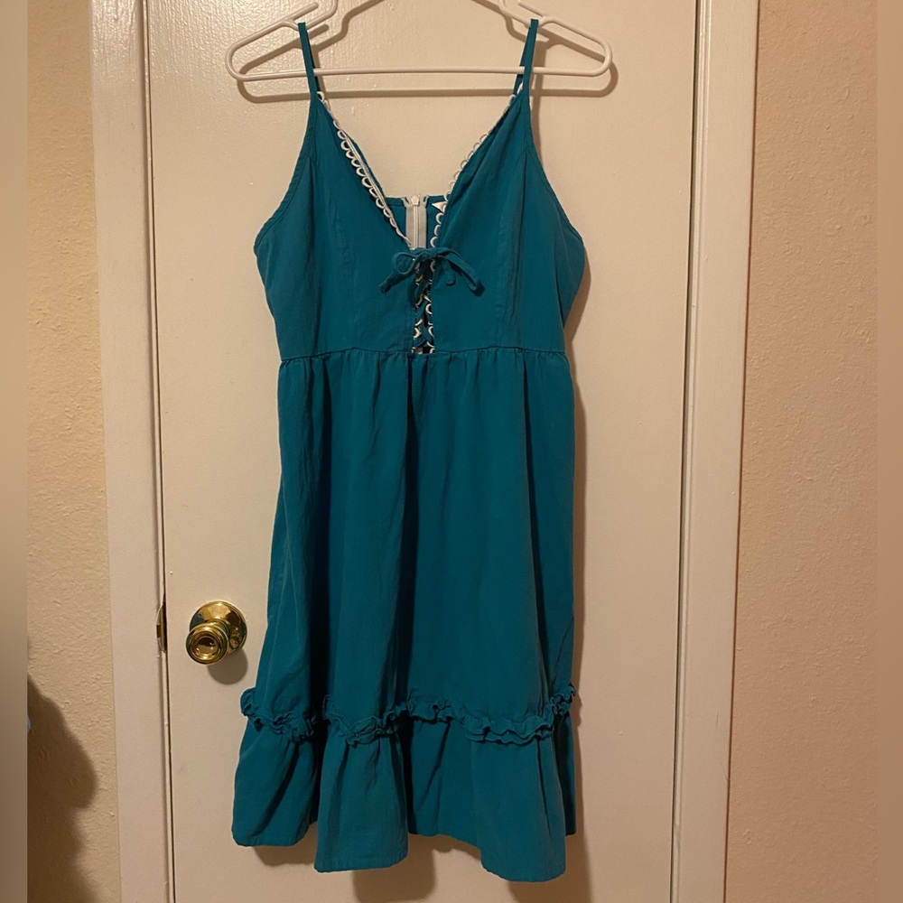 PatPat Sun Dress w/ Eyelet Detail - Size XL - Teal